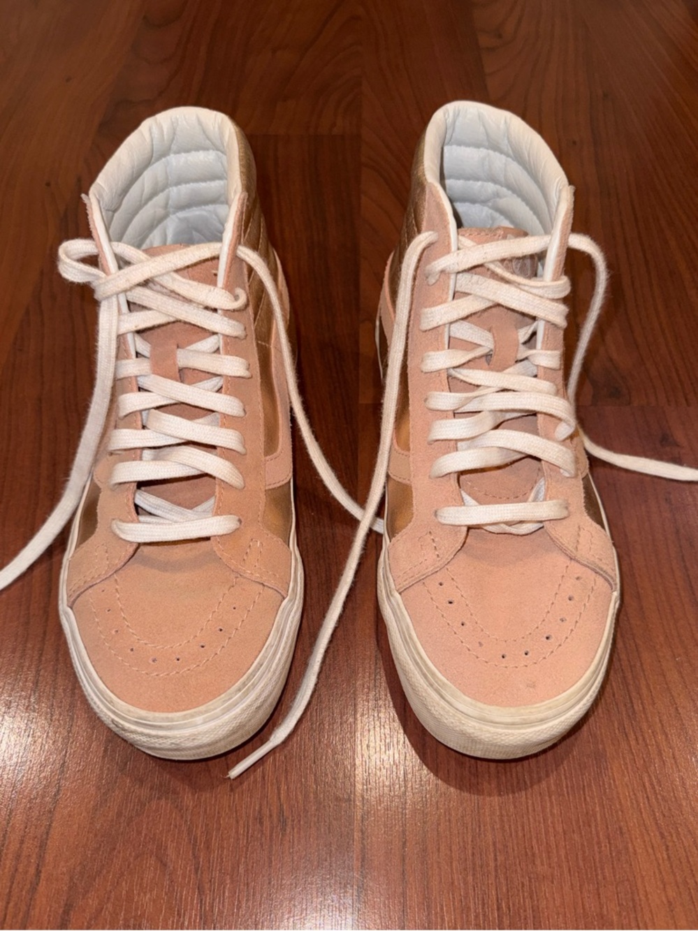 Vans Blush Pink and Rose Metallic High-Top Sneakers size 8